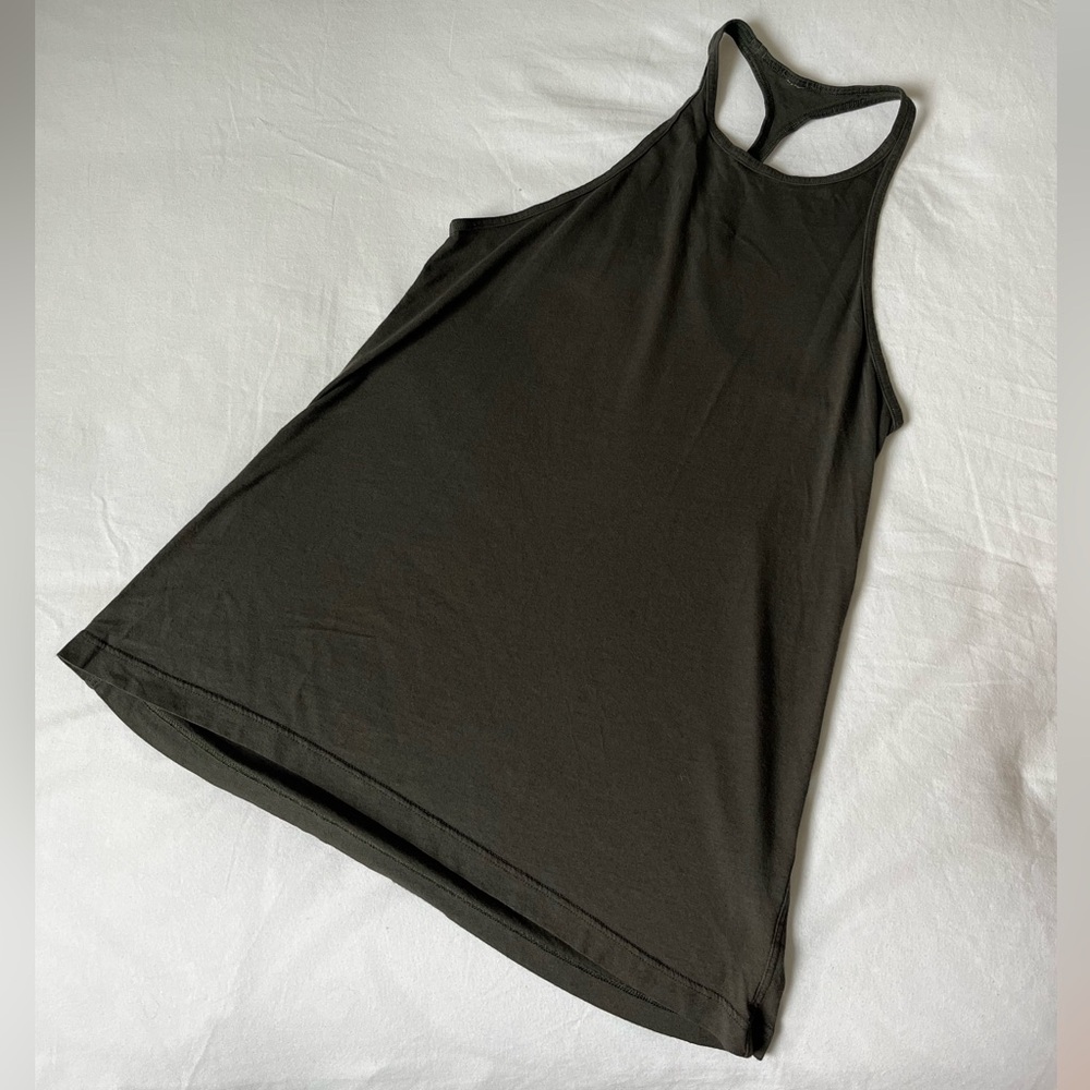 Lululemon Racerback Tank Top in Dark Olive